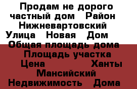 Продам не дорого частный дом › Район ­ Нижневартовский › Улица ­ Новая › Дом ­ 1 › Общая площадь дома ­ 50 › Площадь участка ­ 10 › Цена ­ 300 000 - Ханты-Мансийский Недвижимость » Дома, коттеджи, дачи продажа   